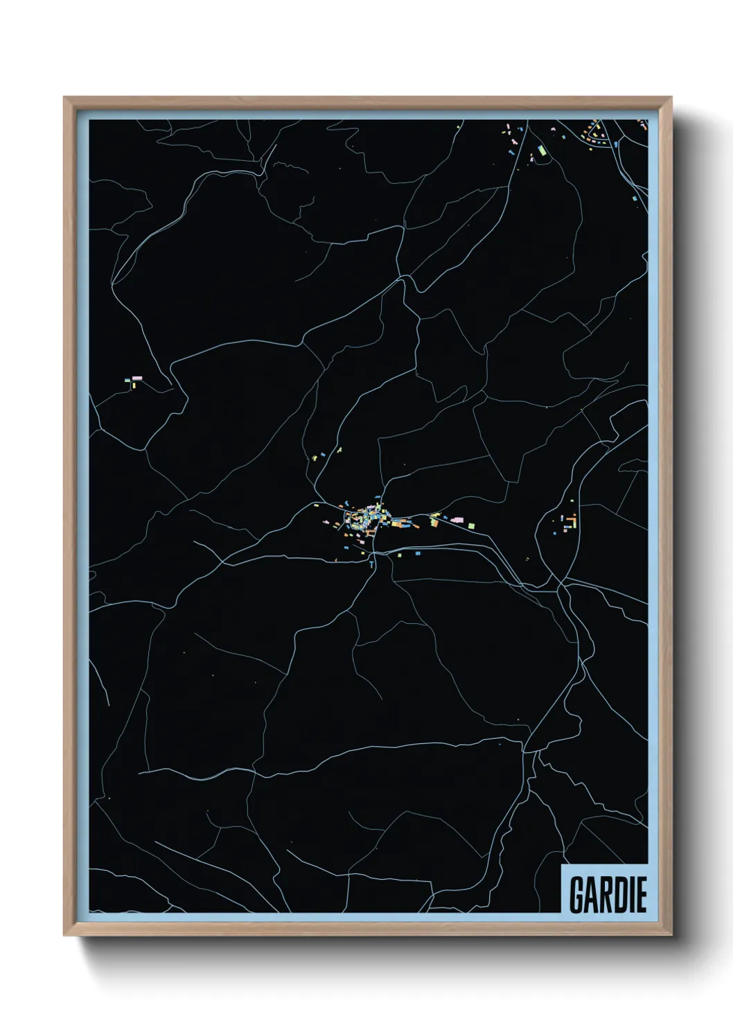 Une affiche de carte sur Gardie