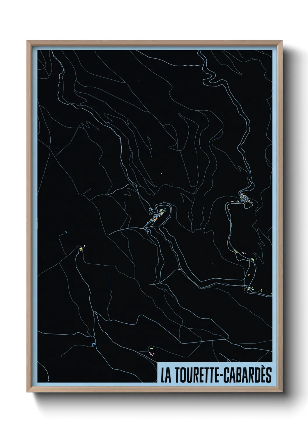 Une affiche de carte sur La Tourette-Cabardès