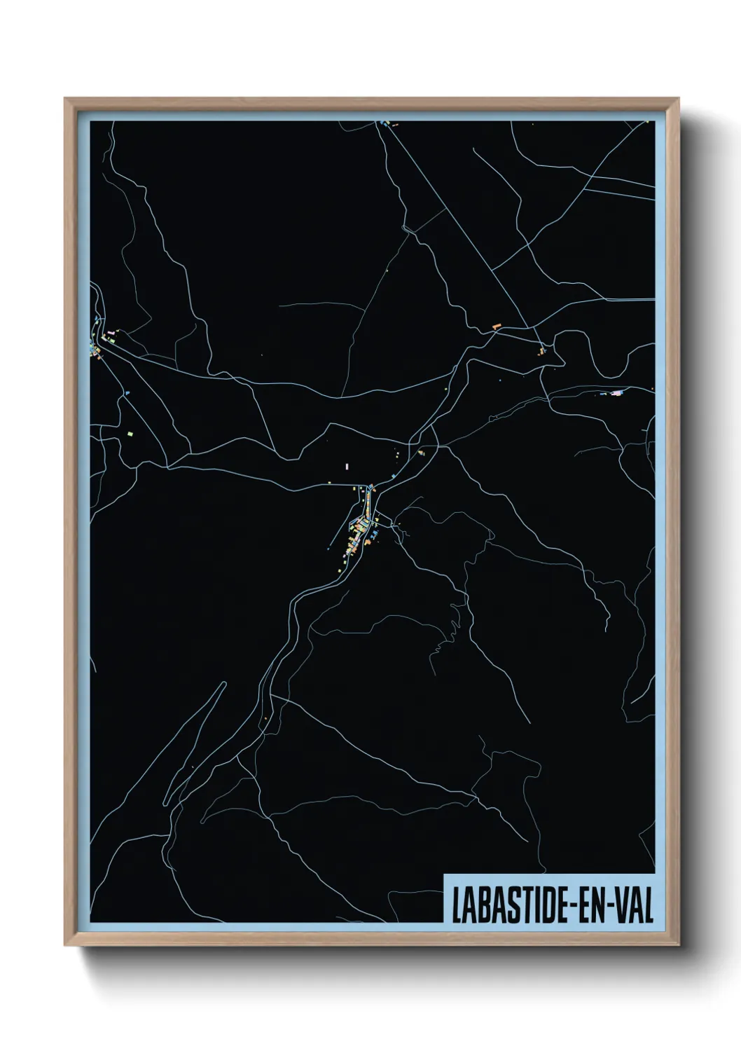 Une affiche de carte sur Labastide-en-Val