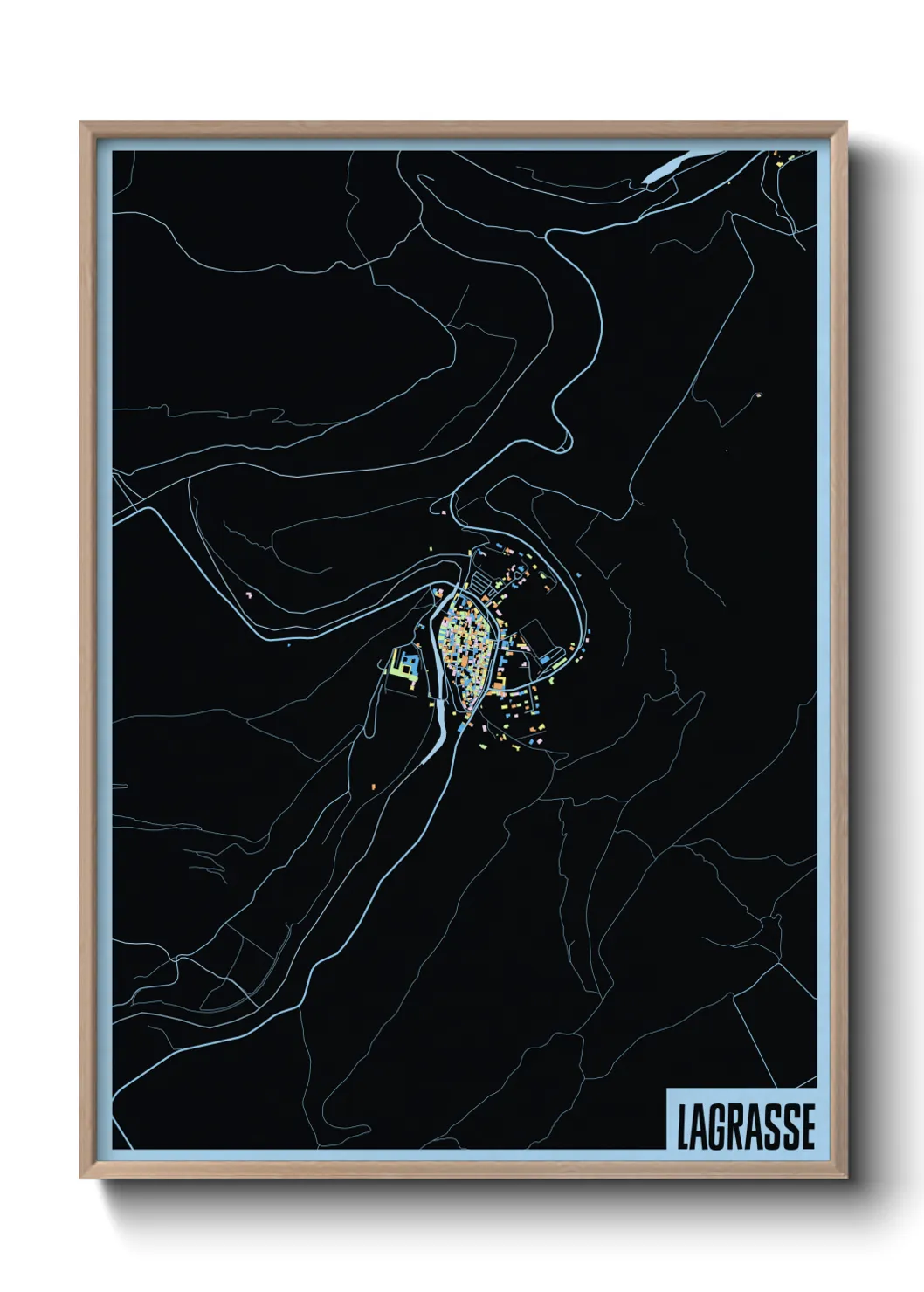 Une affiche de carte sur Lagrasse