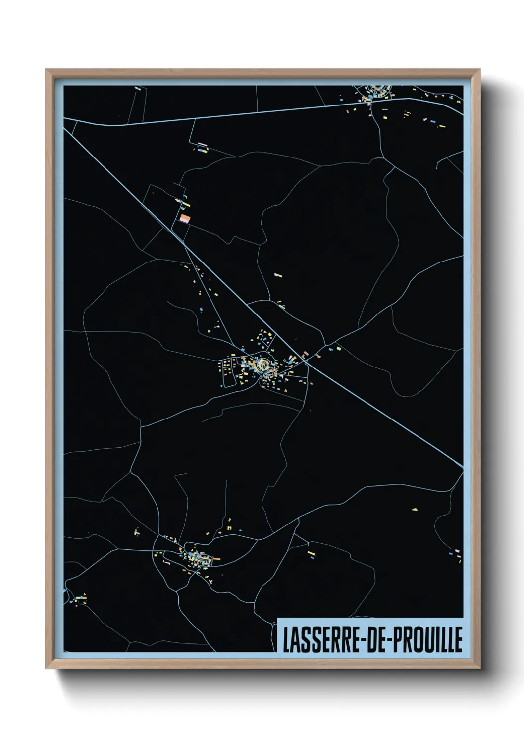 Une affiche de carte sur Lasserre-de-Prouille