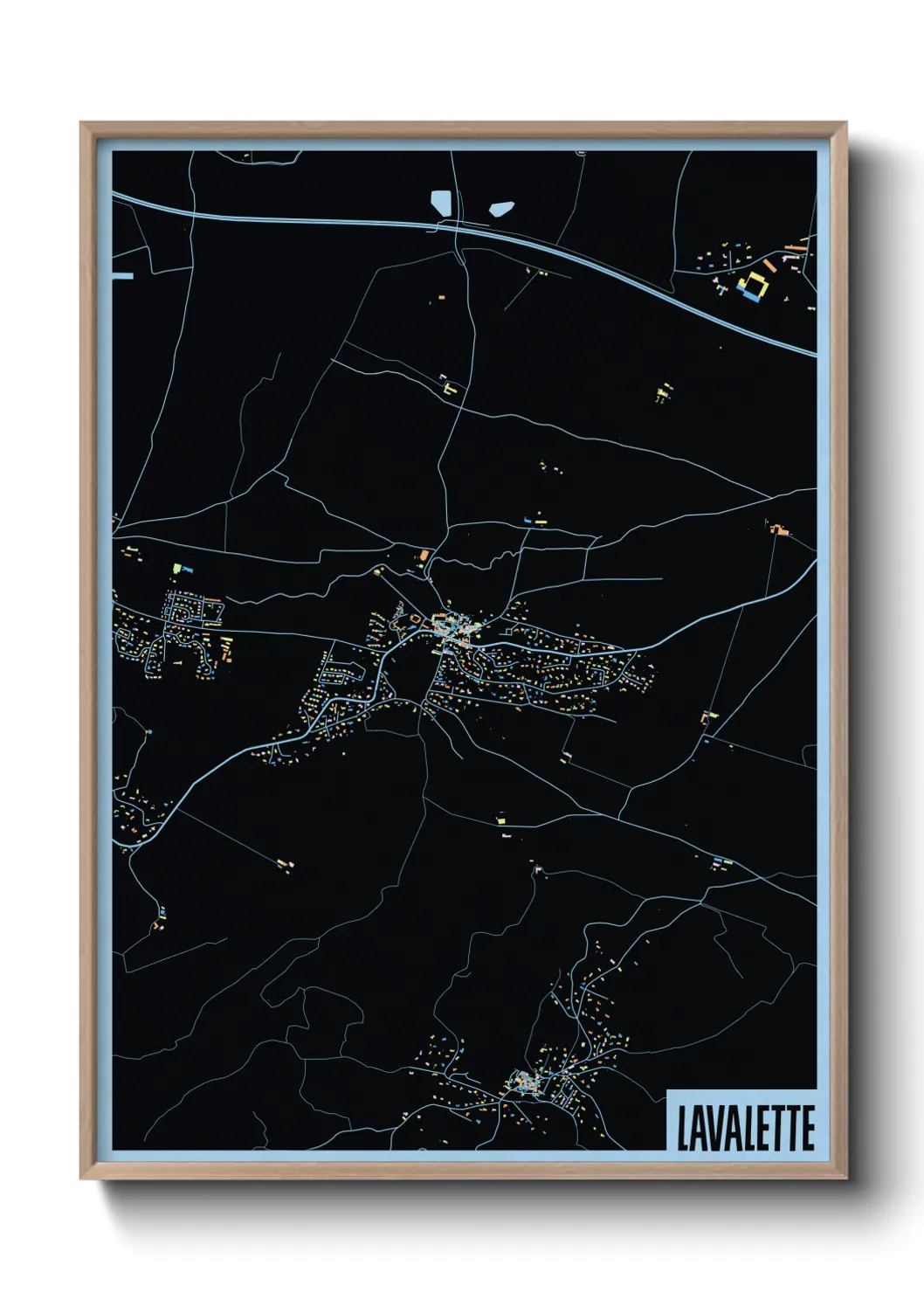 Une affiche de carte sur Lavalette