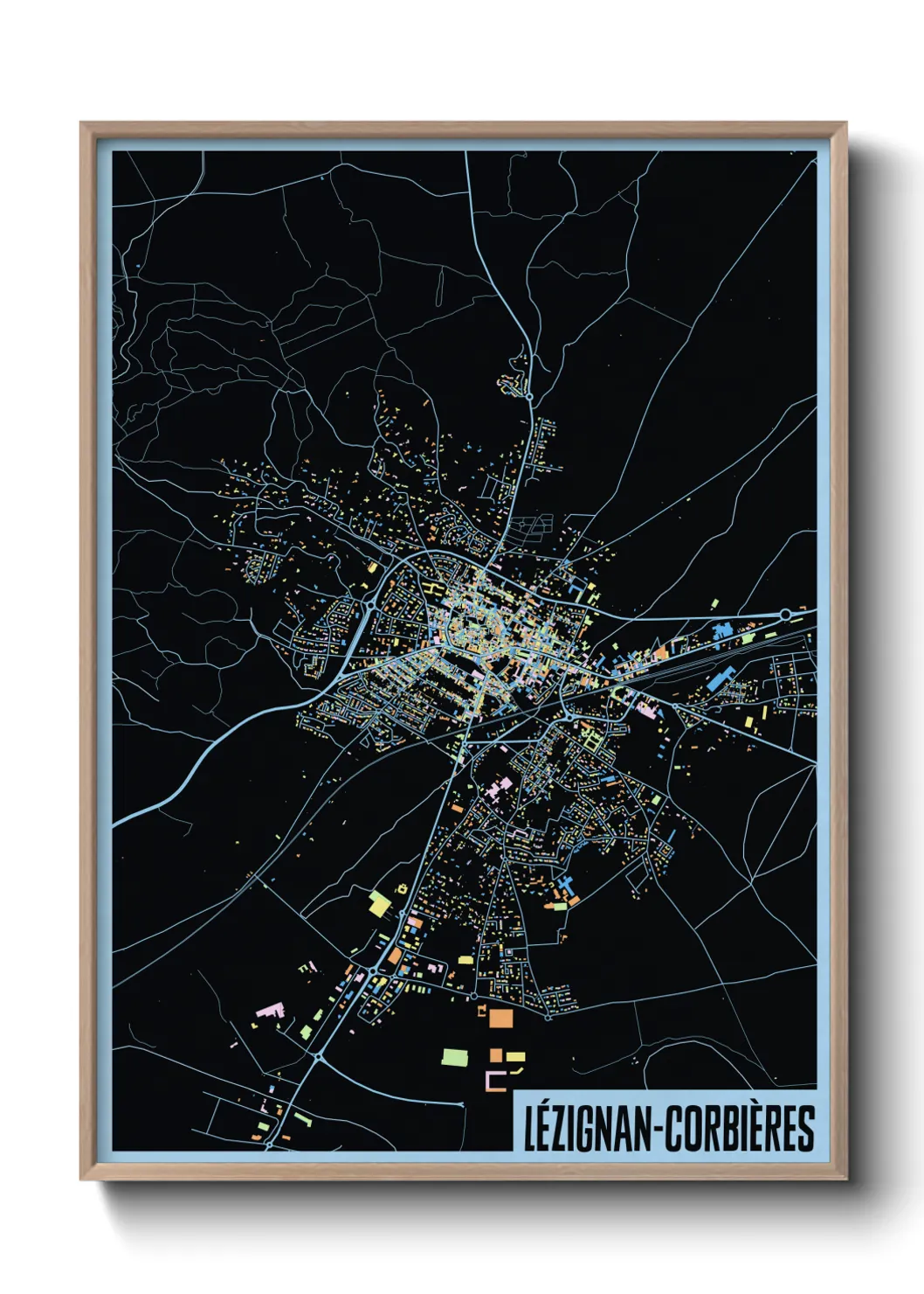 Un poster carteLézignan-Corbières
