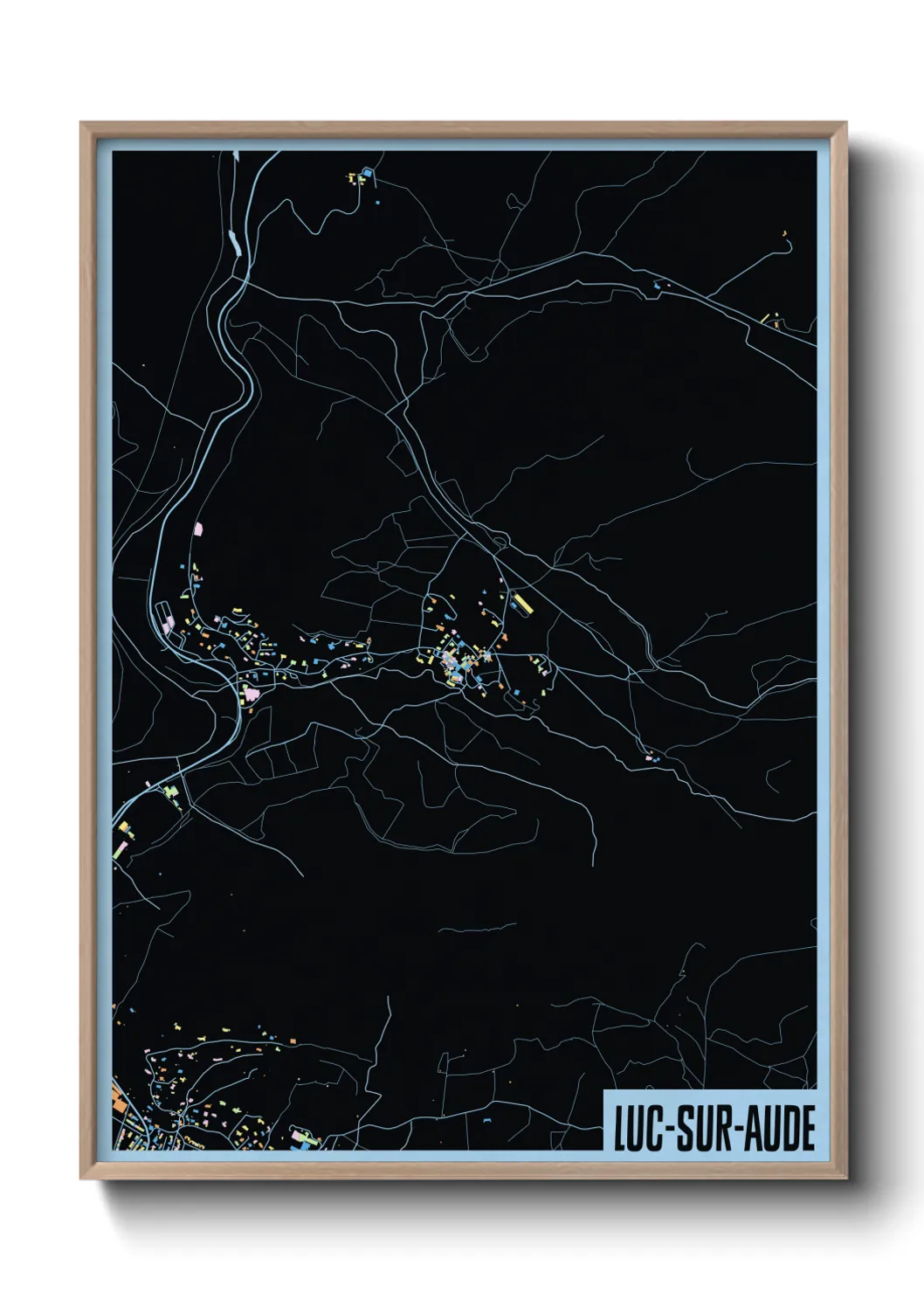 Un poster carteLuc-sur-Aude