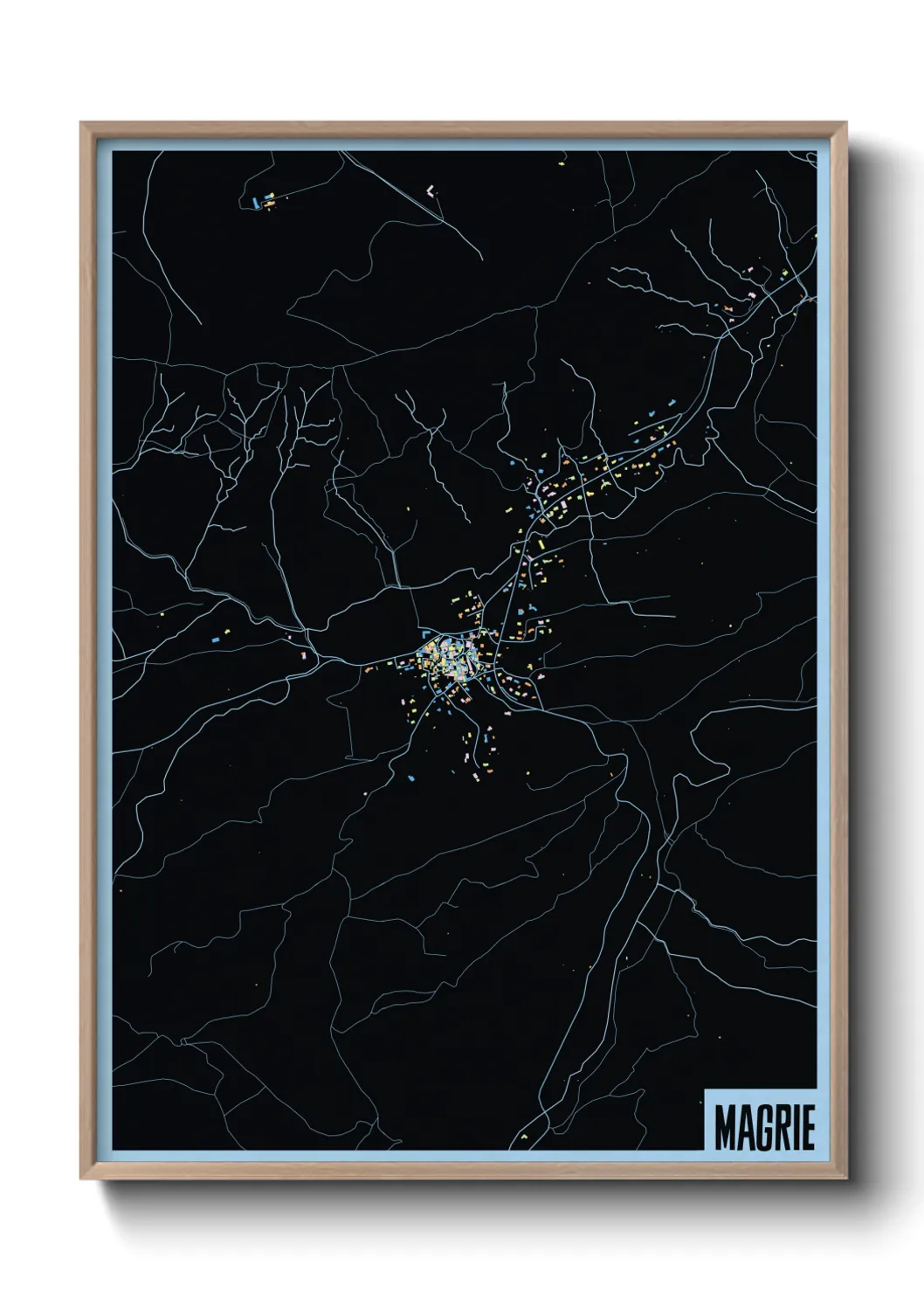 Une affiche de carte sur Magrie