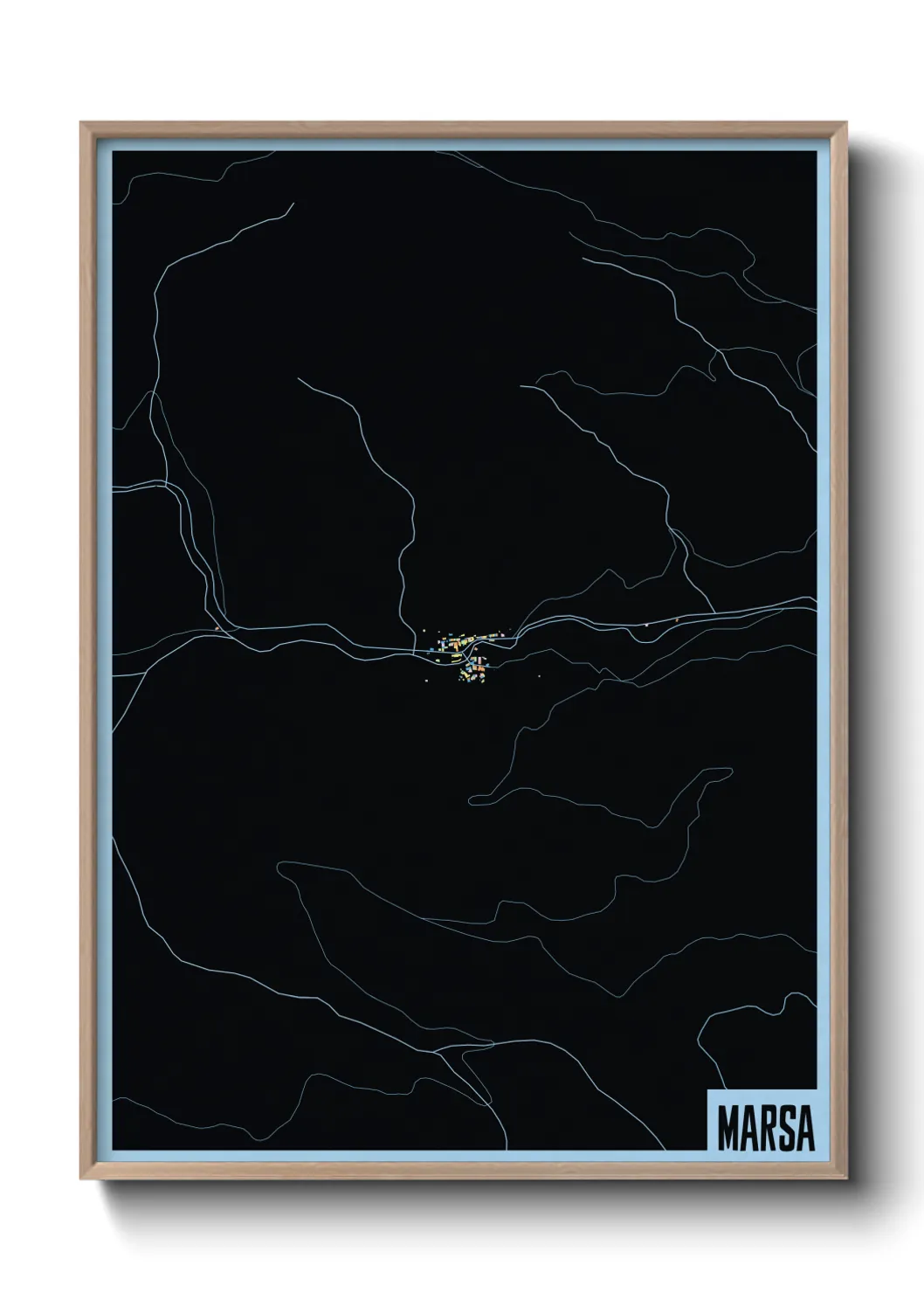 Une affiche de carte sur Marsa