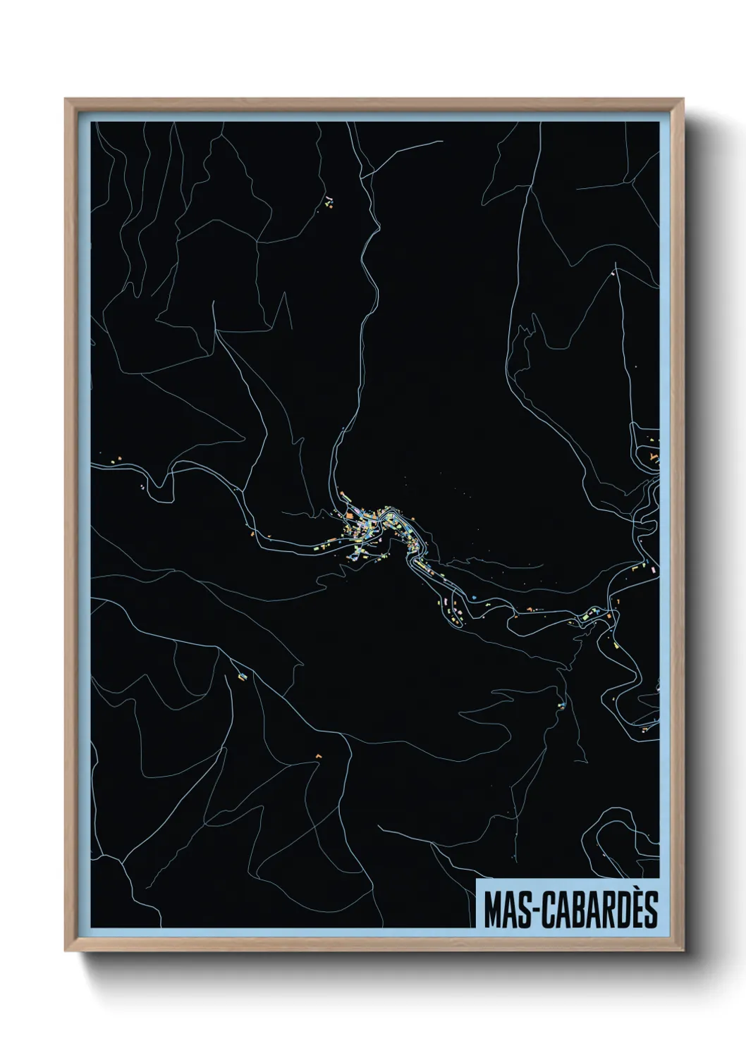Une affiche de carte sur Mas-Cabardès