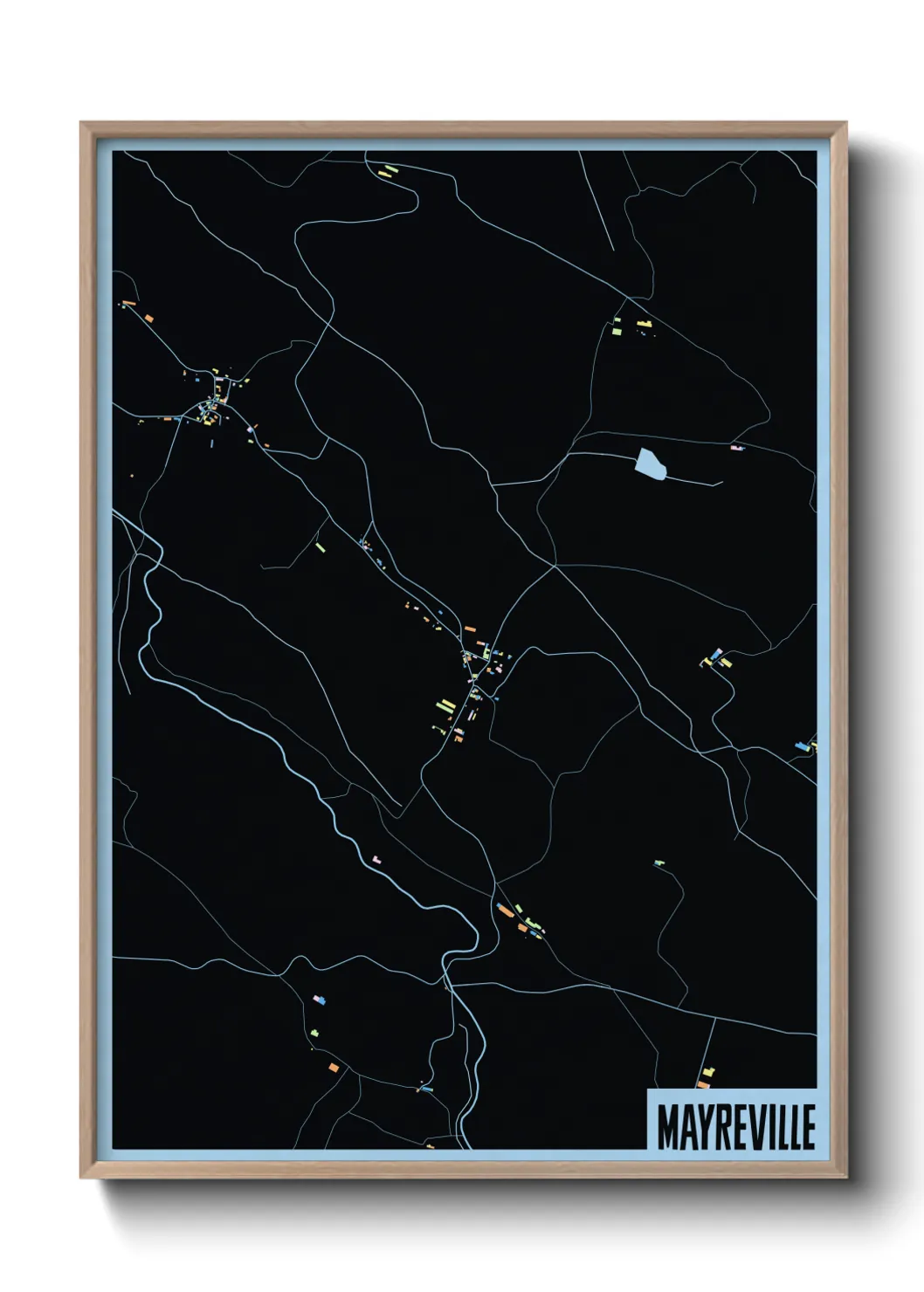 Une affiche de carte sur Mayreville