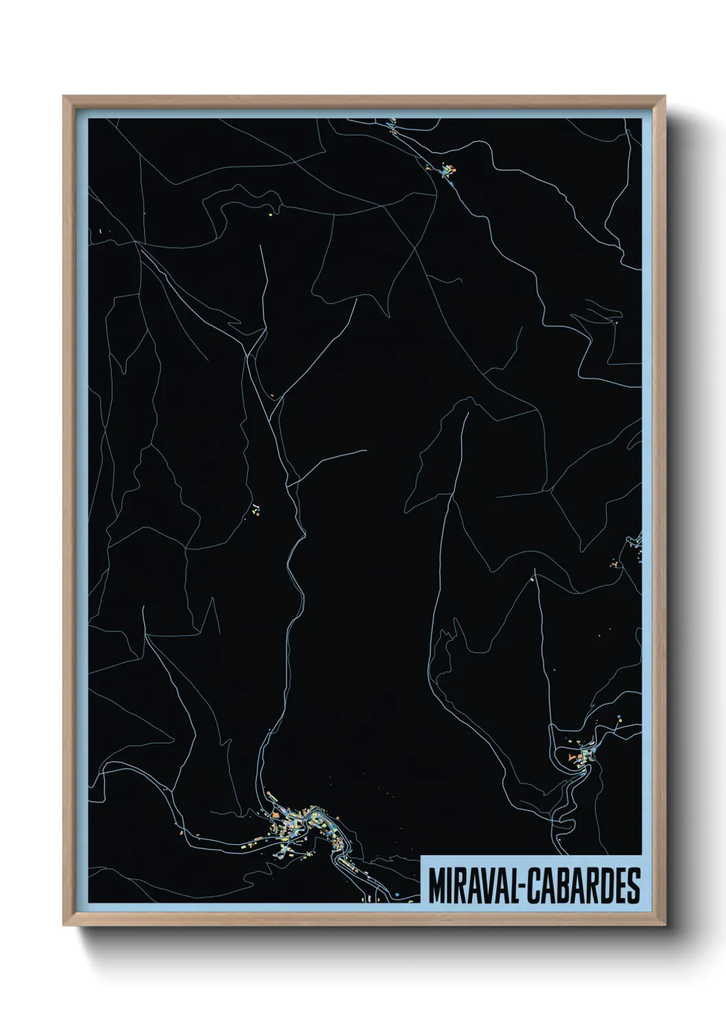Un poster carteMiraval-Cabardes