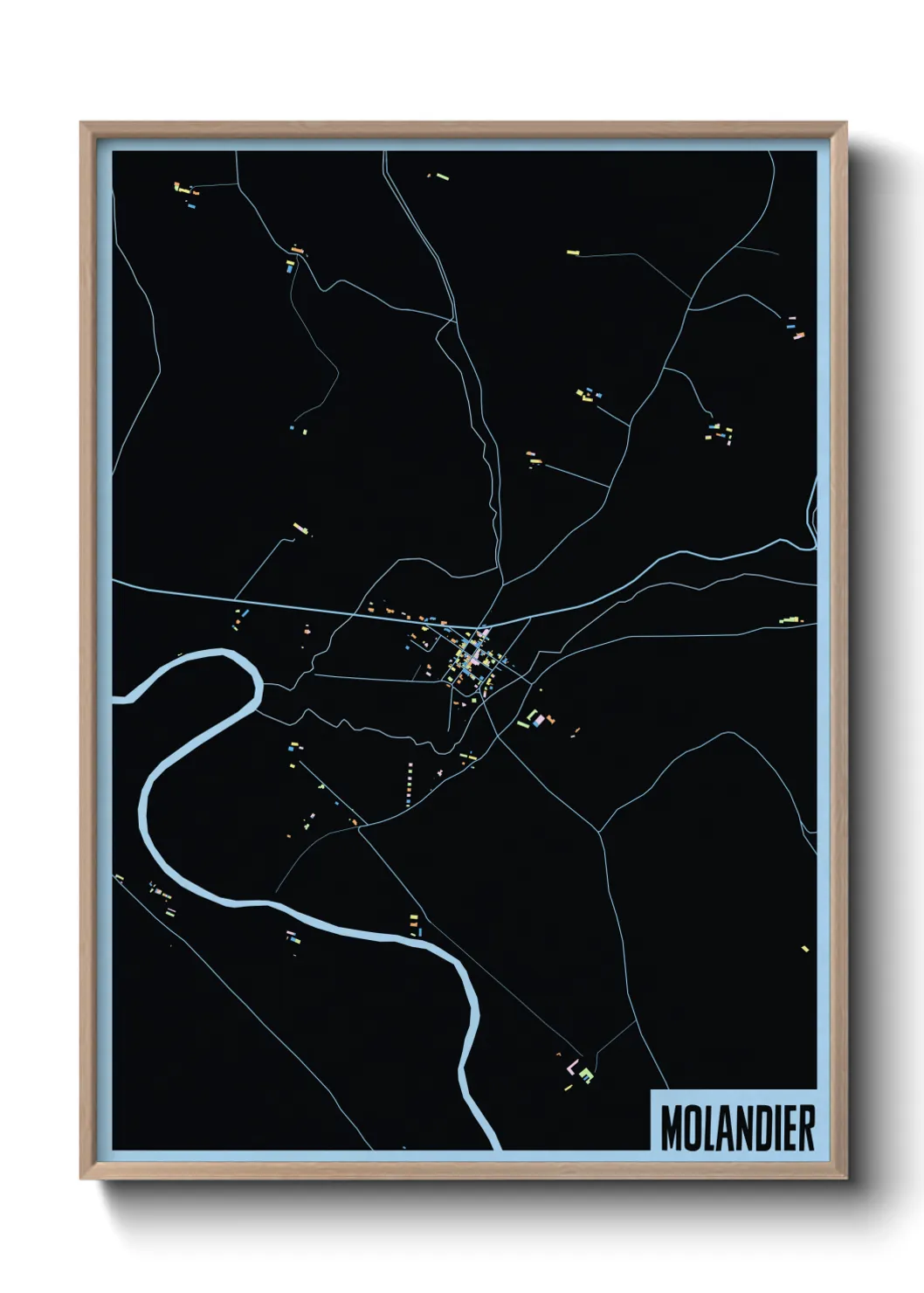 Une affiche de carte sur Molandier