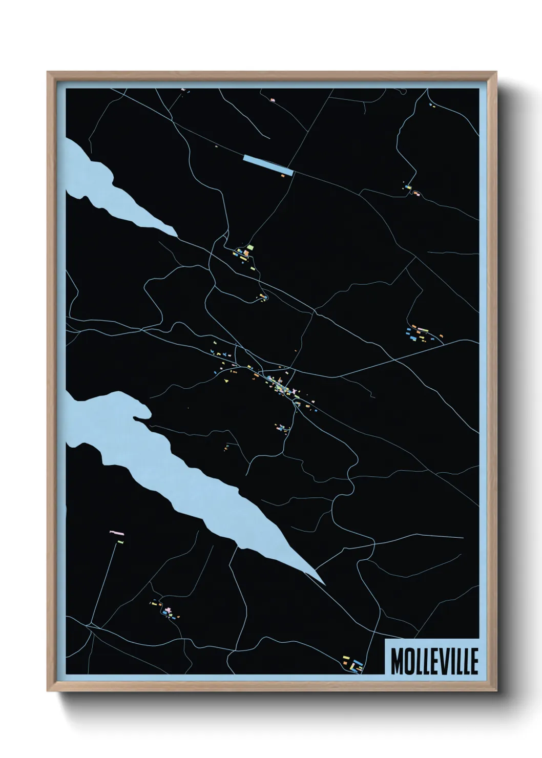 Une affiche de carte sur Molleville