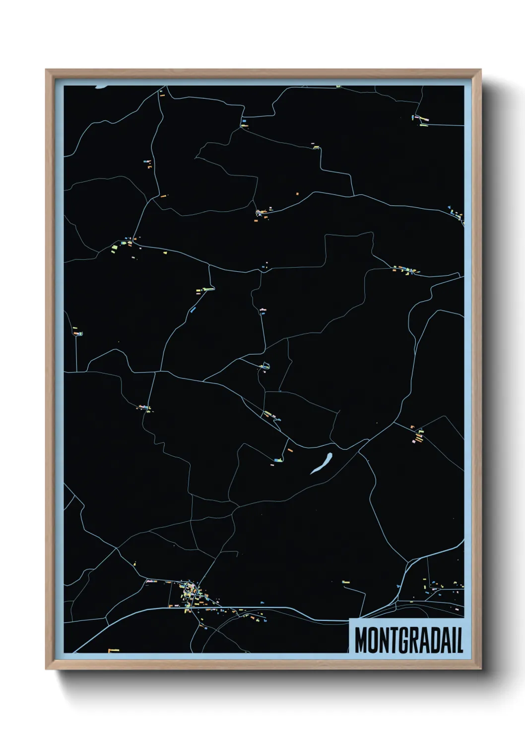 Une affiche de carte sur Montgradail