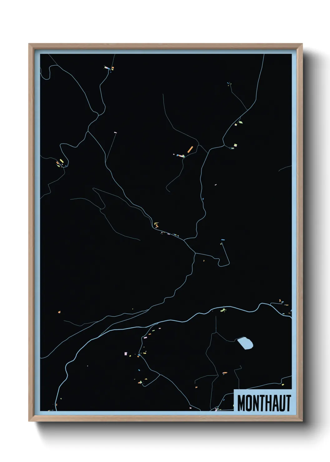 Une affiche de carte sur Monthaut