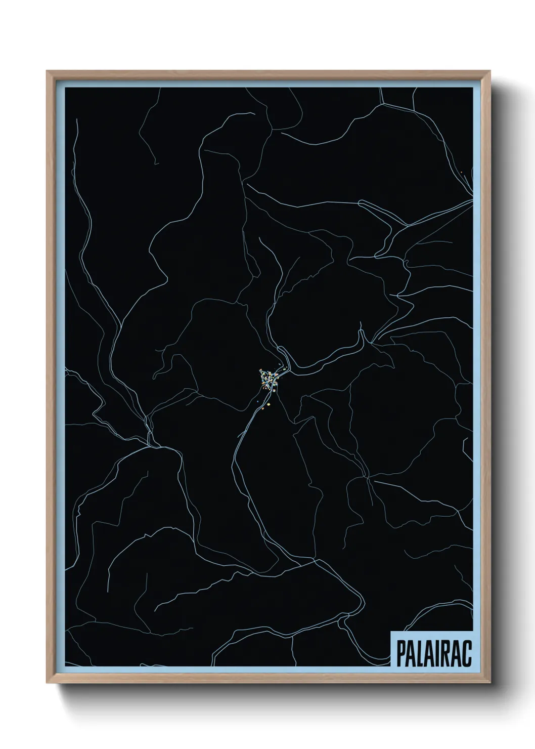 Une affiche de carte sur Palairac