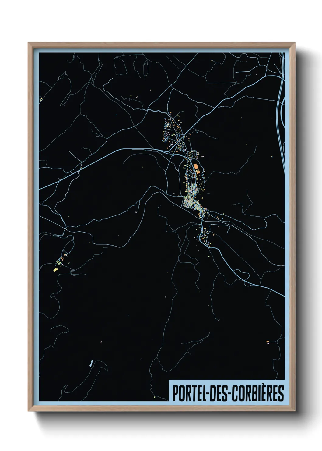 Un poster cartePortel-des-Corbières