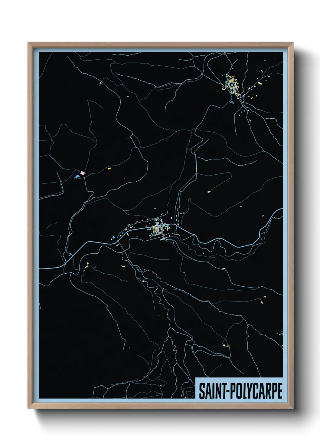Une affiche de carte sur Saint-Polycarpe