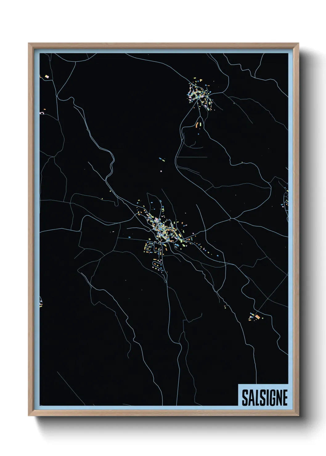 Une affiche de carte sur Salsigne