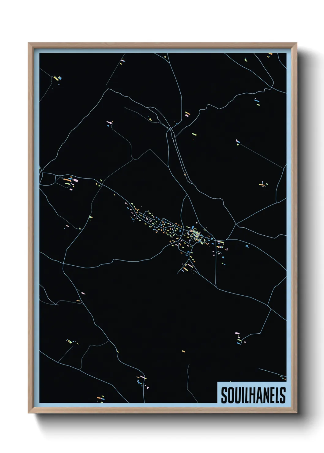 Une affiche de carte sur Souilhanels