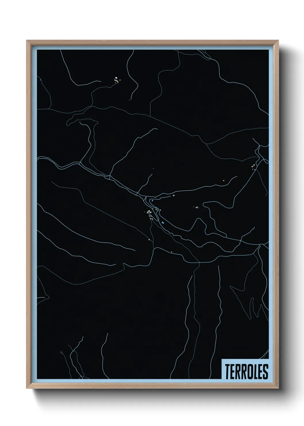 Une affiche de carte sur Terroles