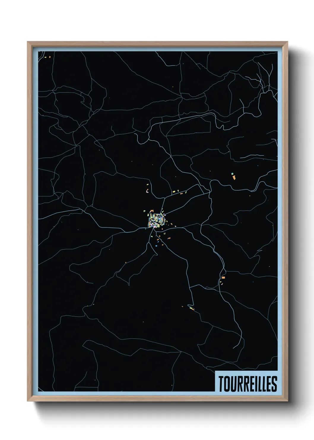 Une affiche de carte sur Tourreilles