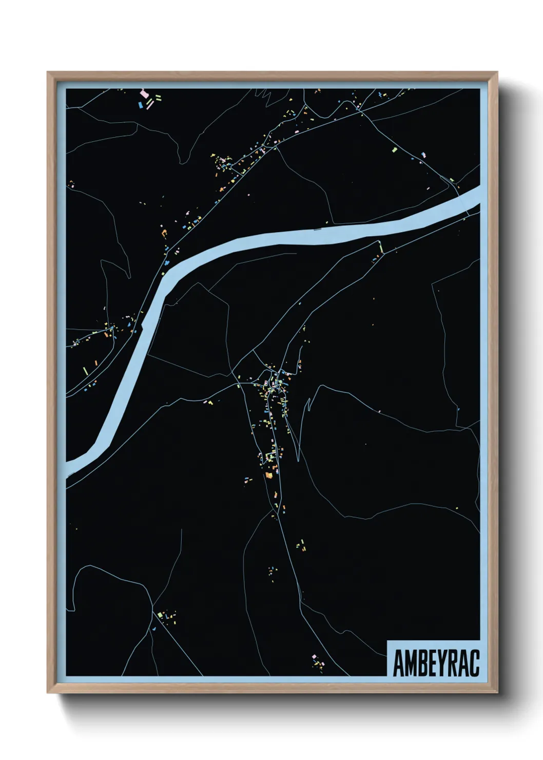 Une affiche de carte sur Ambeyrac