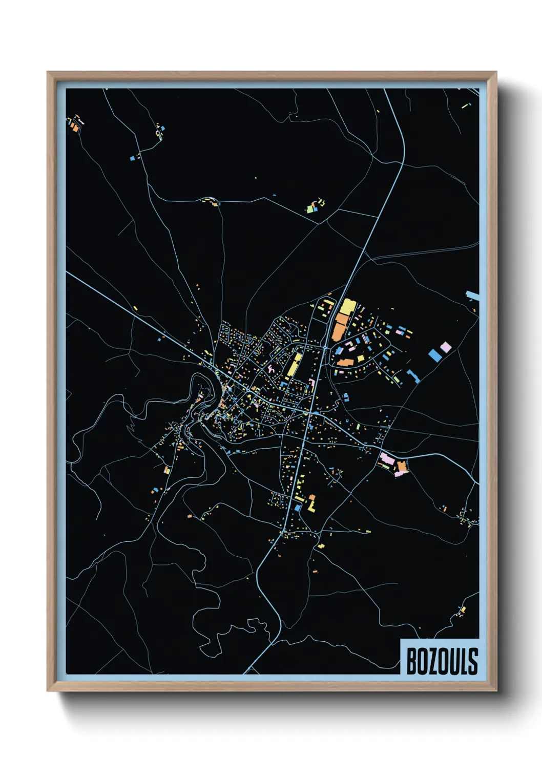 Une affiche de carte sur Bozouls