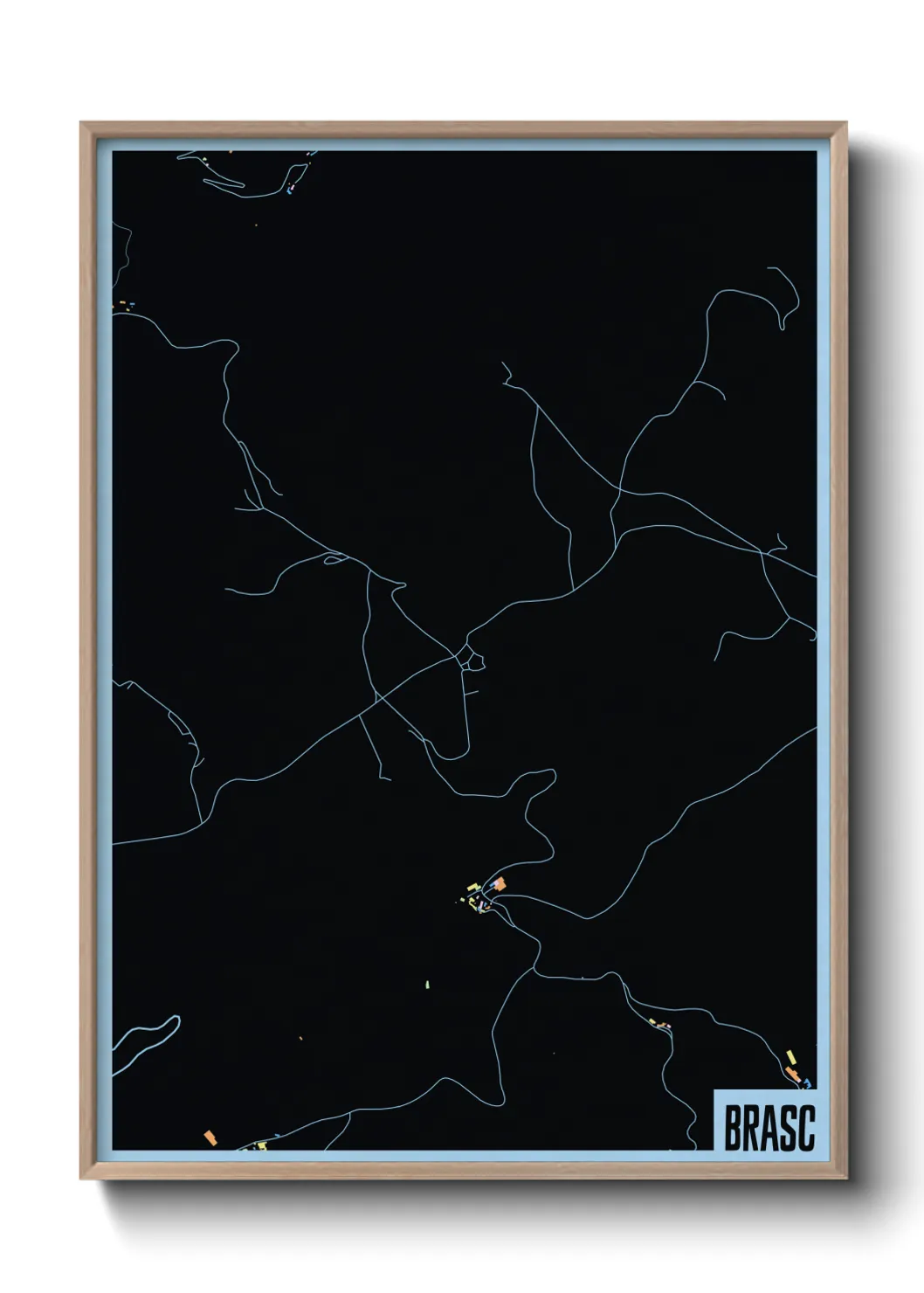 Une affiche de carte sur Brasc