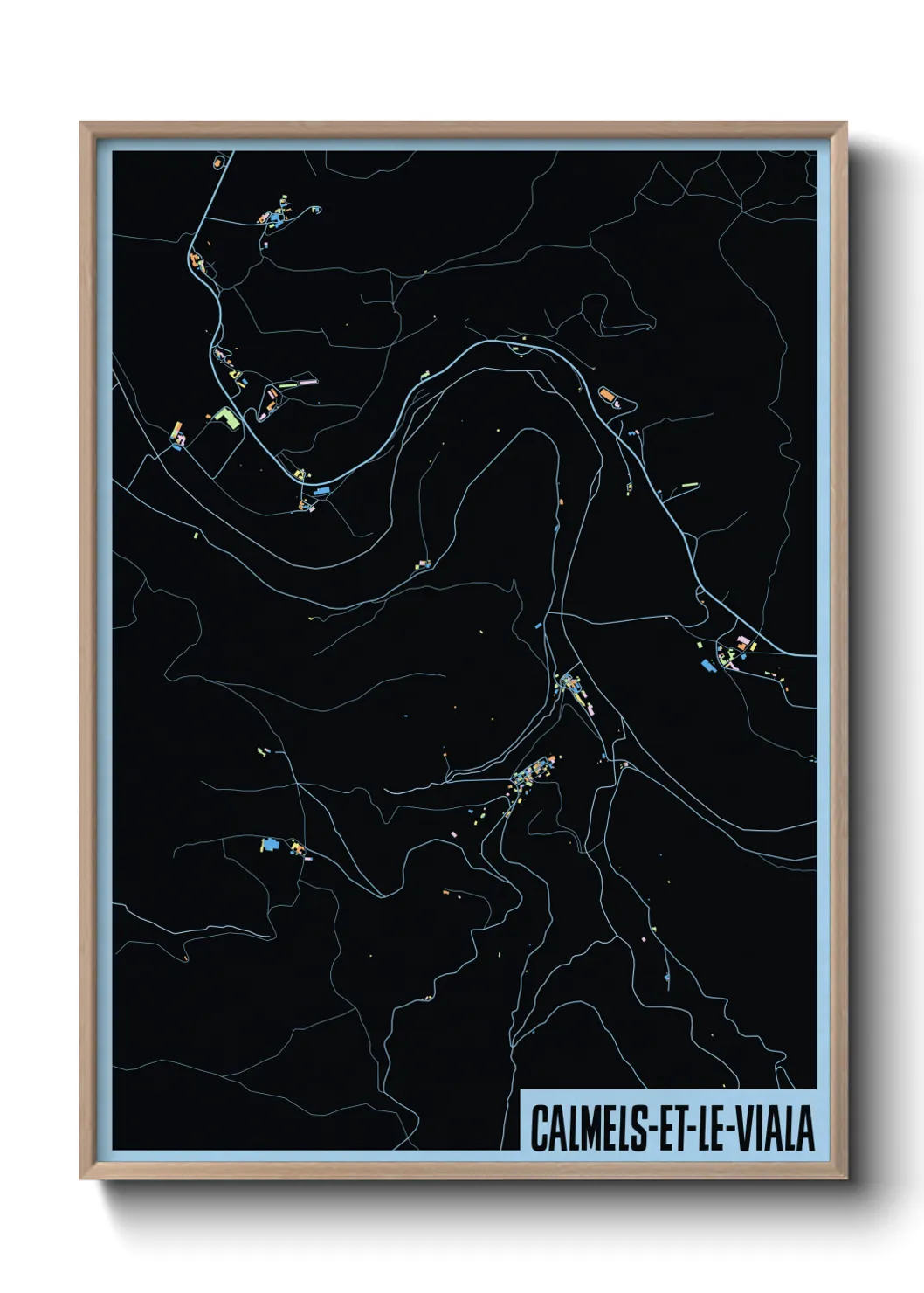 Une affiche de carte sur Calmels-et-le-Viala