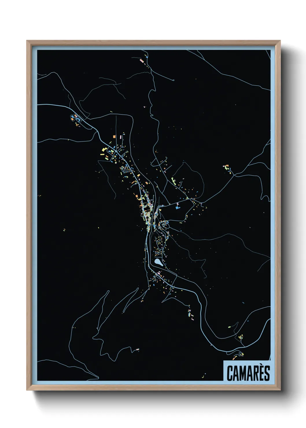 Une affiche de carte sur Camarès