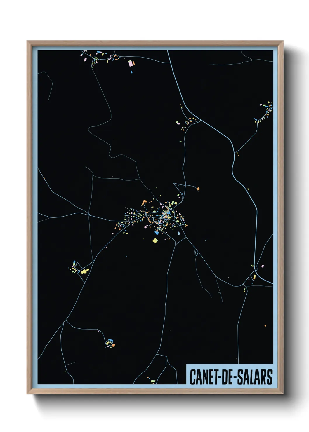 Une affiche de carte sur Canet-de-Salars