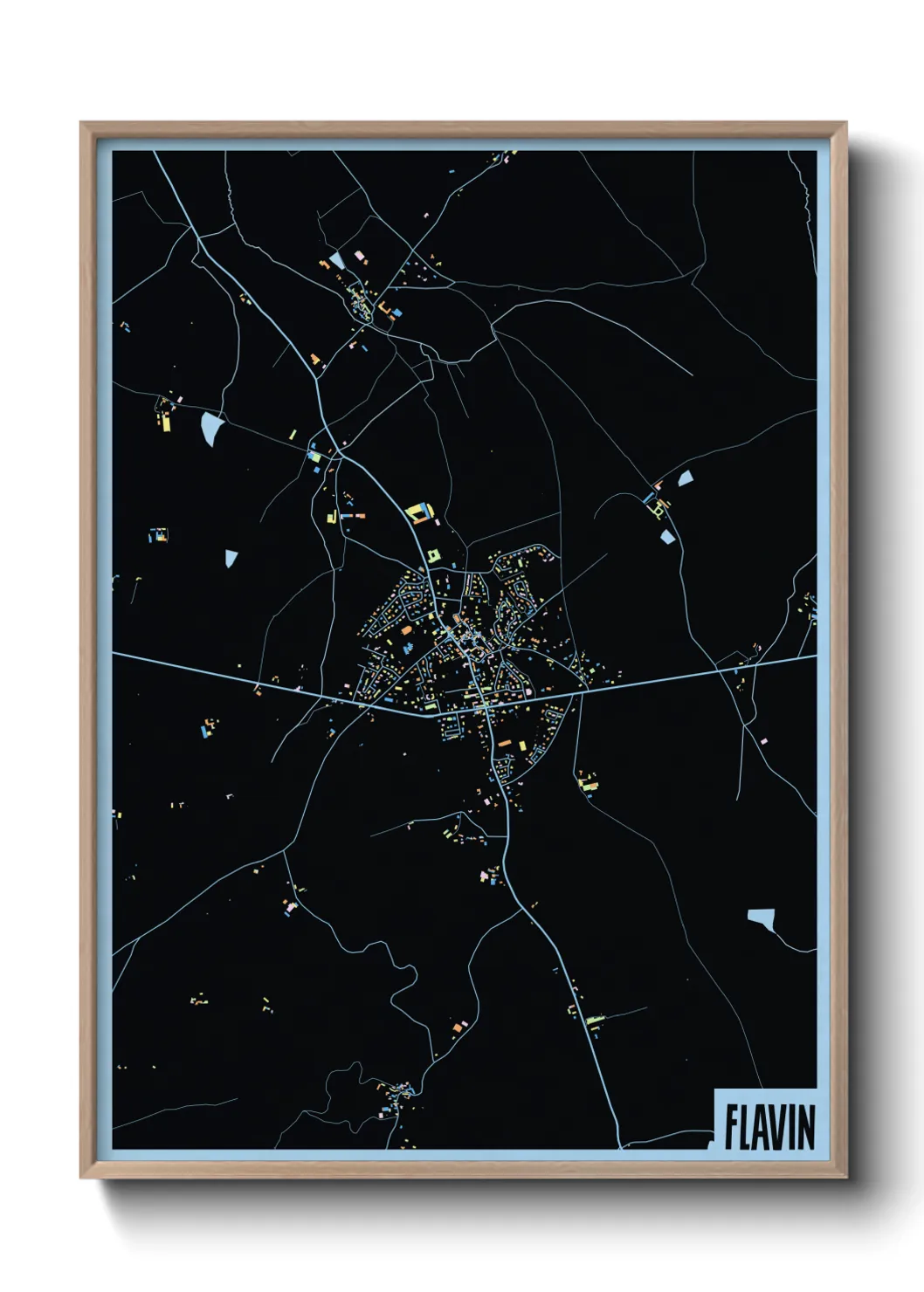 Une affiche de carte sur Flavin