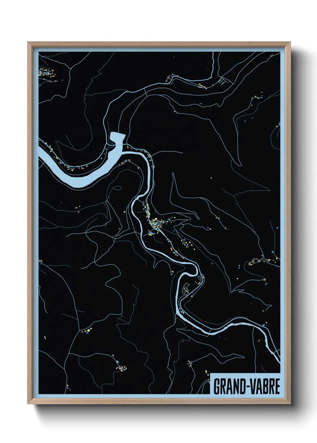 Une affiche de carte sur Grand-Vabre