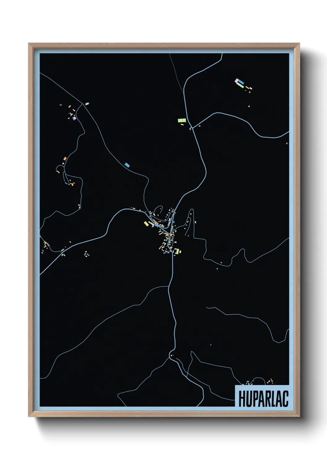 Une affiche de carte sur Huparlac