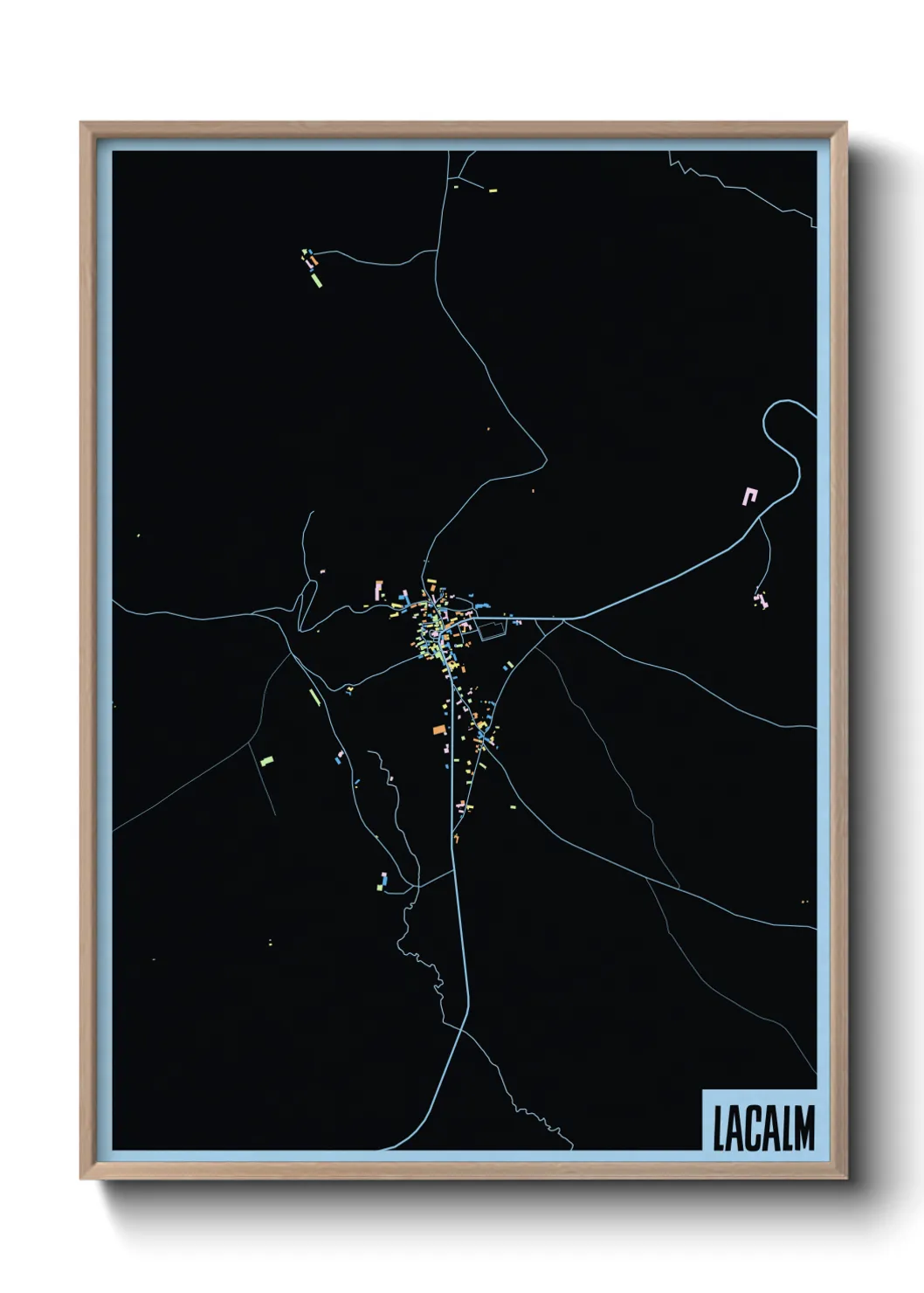 Une affiche de carte sur Lacalm