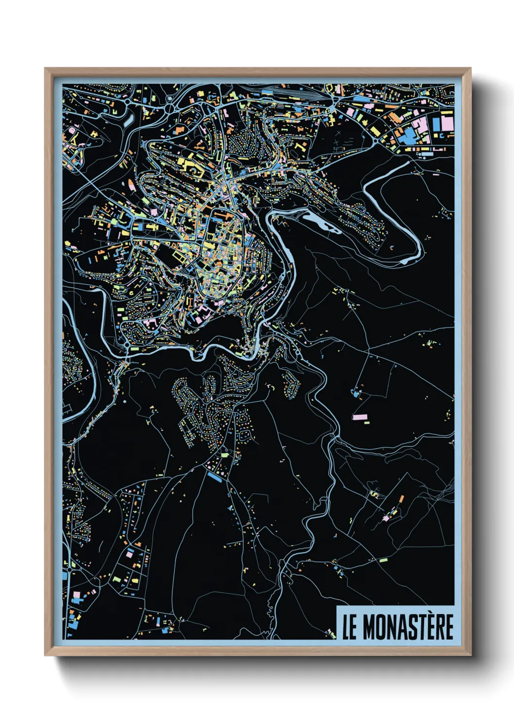 Une affiche de carte sur Le Monastère