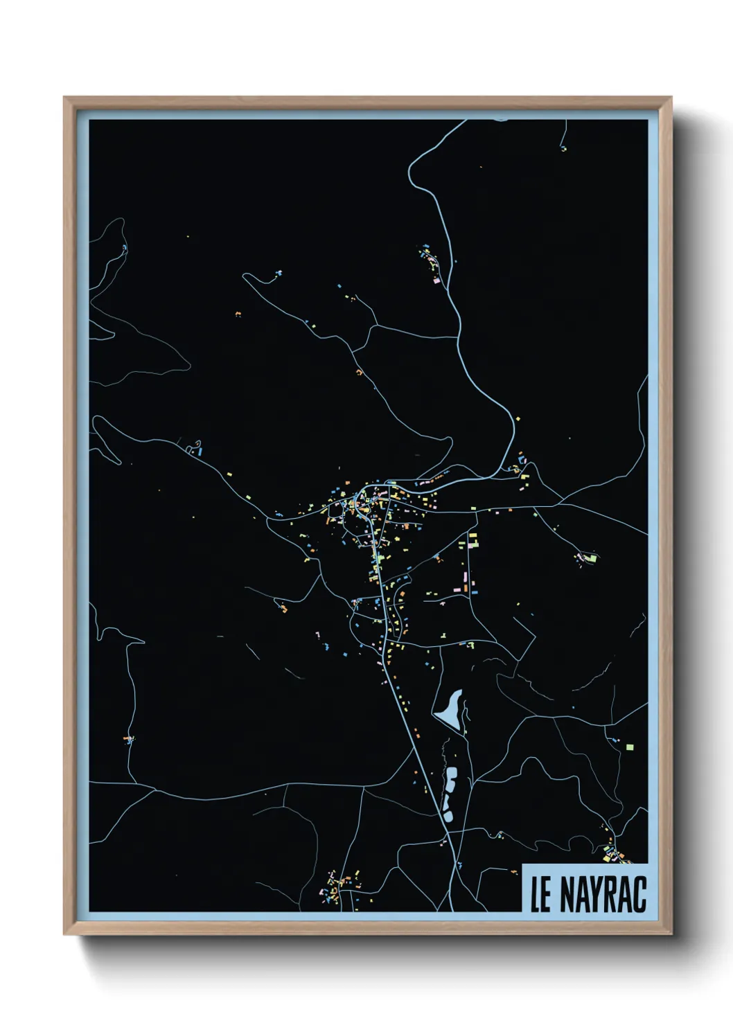 Une affiche de carte sur Le Nayrac