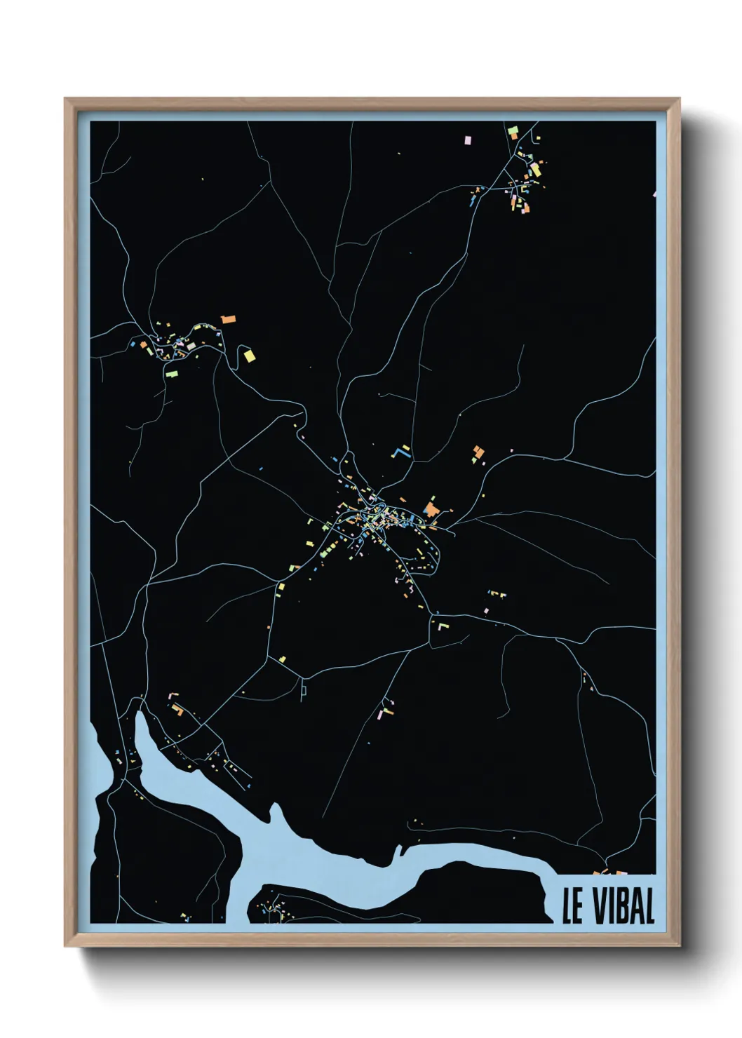 Une affiche de carte sur Le Vibal