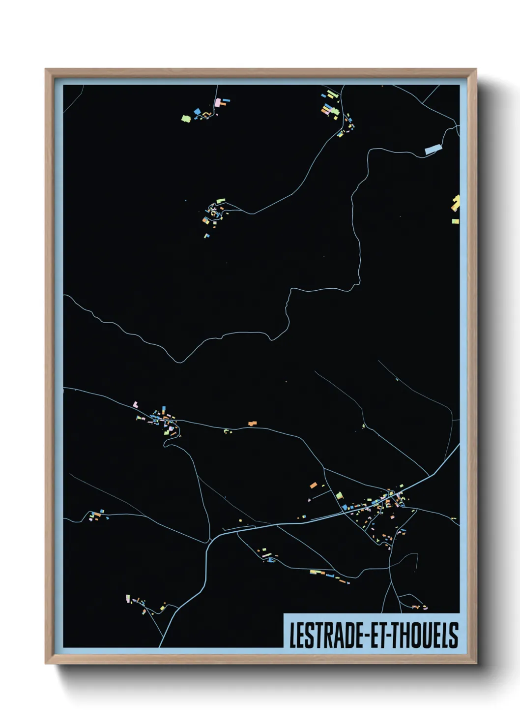 Une affiche de carte sur Lestrade-et-Thouels