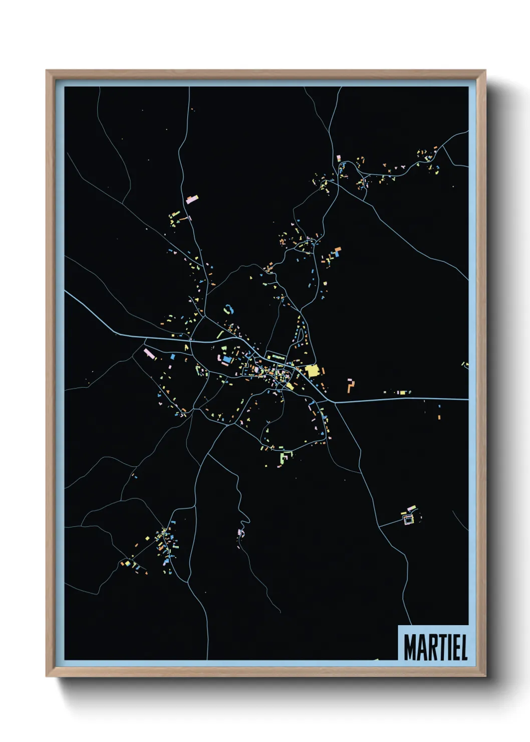 Une affiche de carte sur Martiel