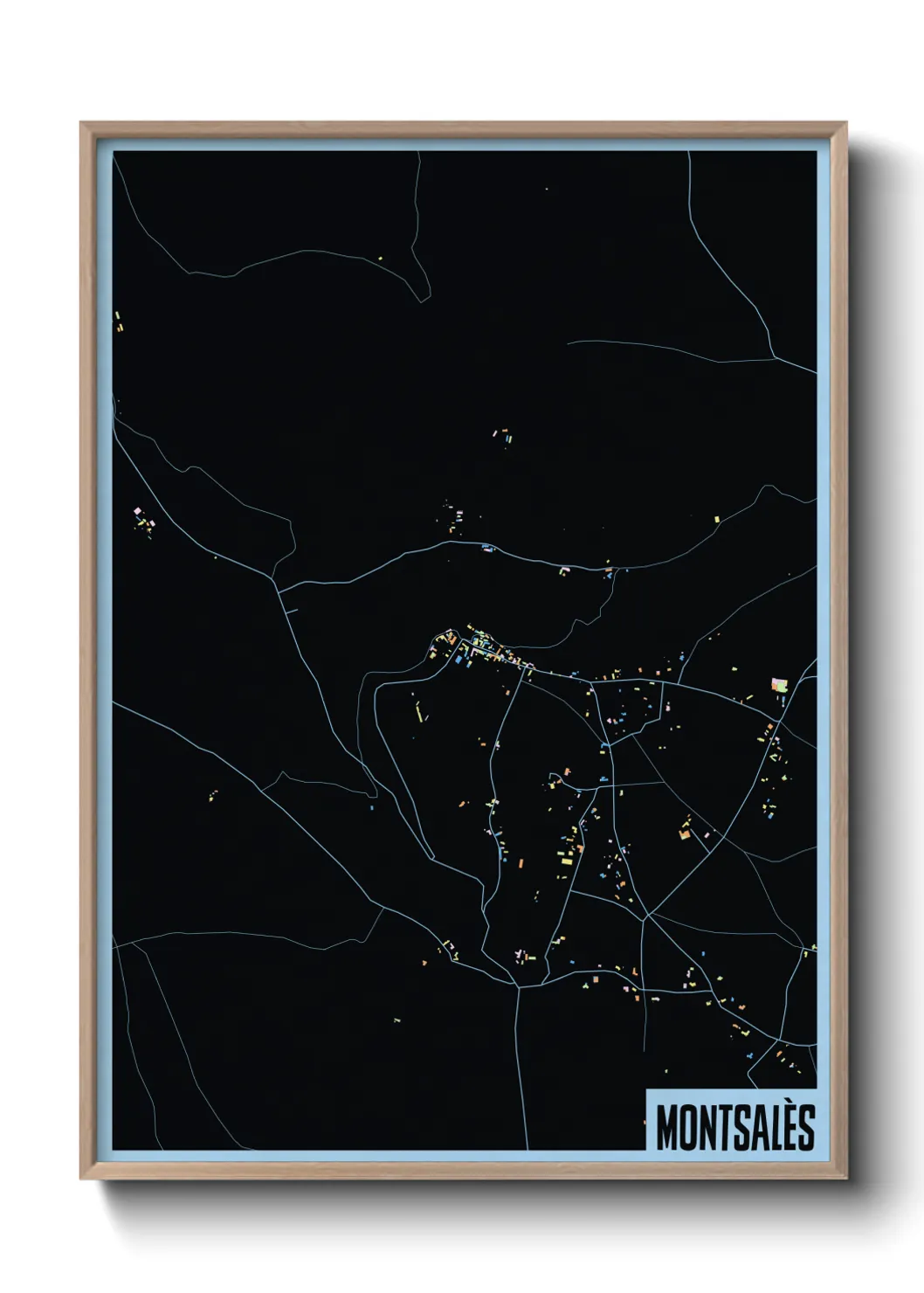 Une affiche de carte sur Montsalès