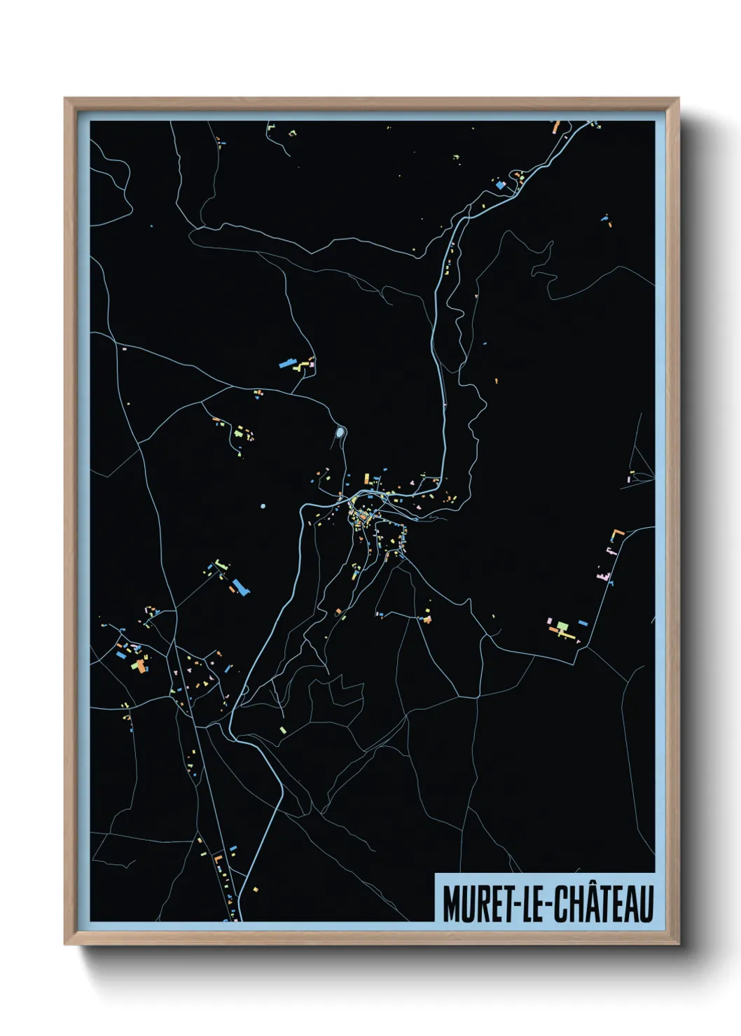 Une affiche de carte sur Muret-le-Château