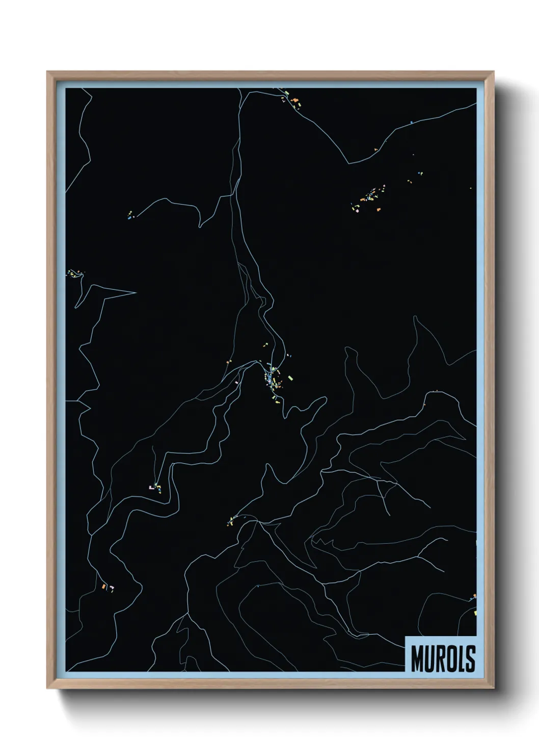 Une affiche de carte sur Murols