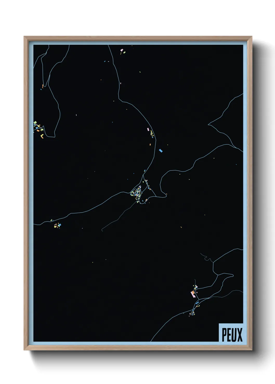 Une affiche de carte sur Peux