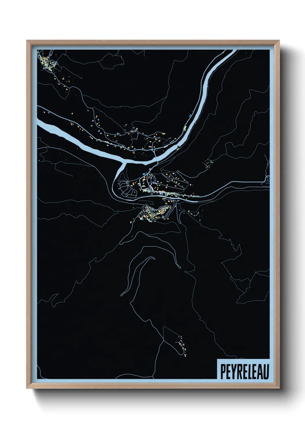 Une affiche de carte sur Peyreleau