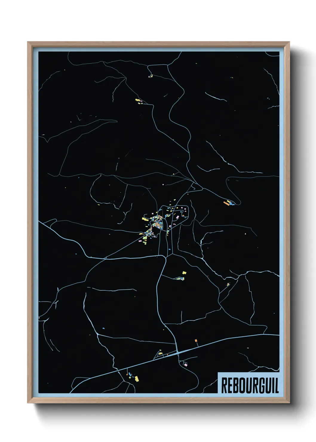 Une affiche de carte sur Rebourguil