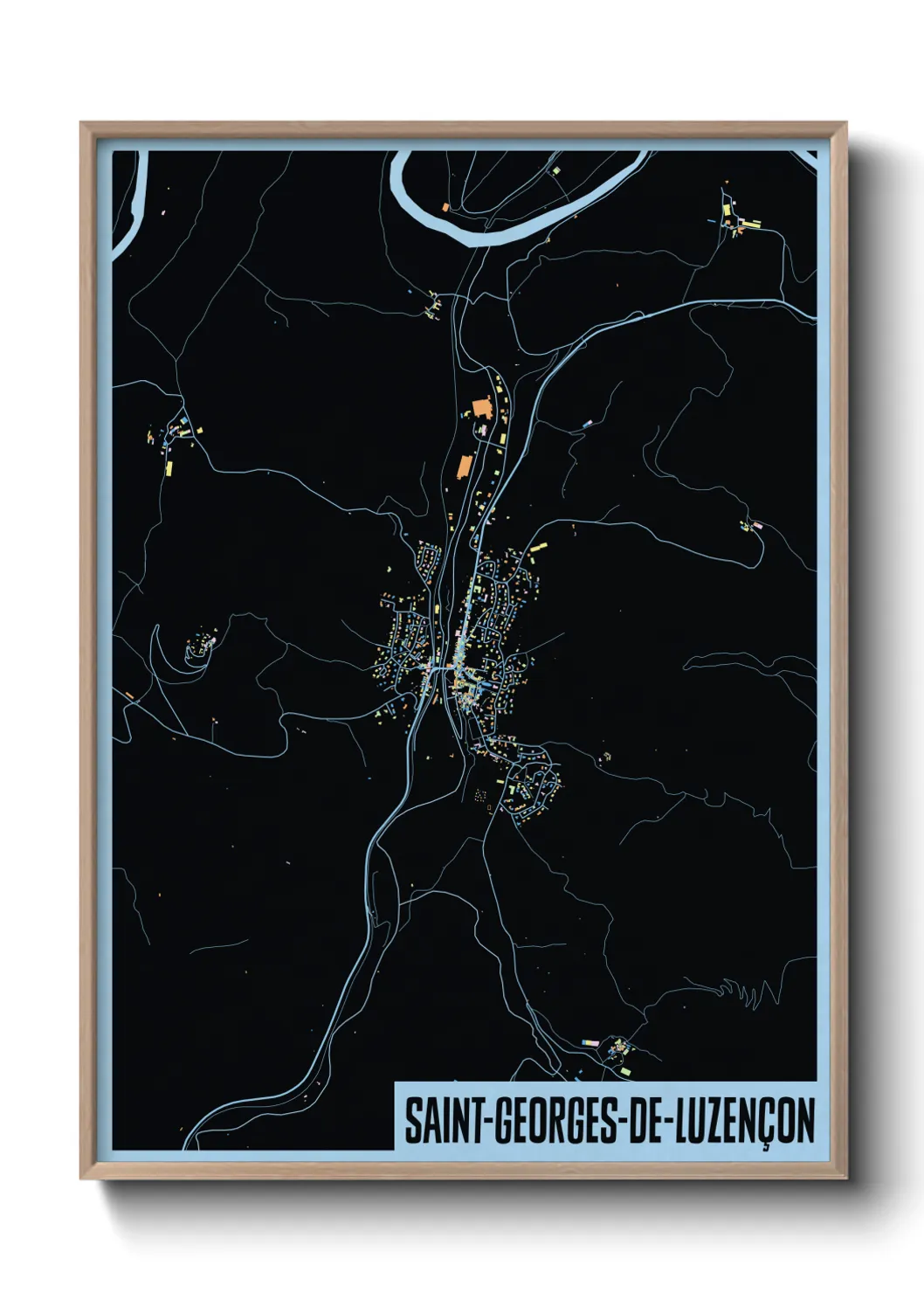 Un poster carteSaint-Georges-de-Luzençon