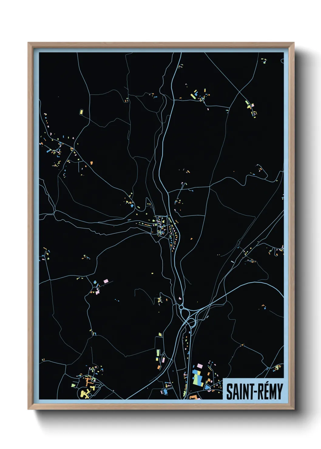 Une affiche de carte sur Saint-Rémy