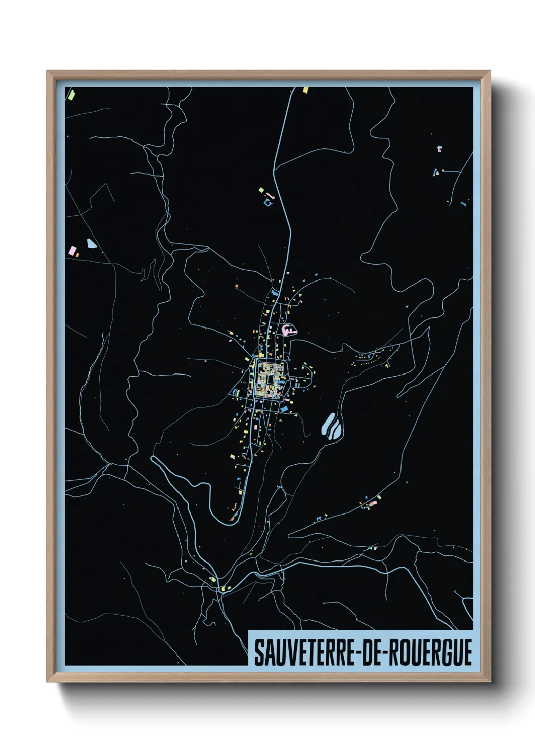 Un poster carteSauveterre-de-Rouergue