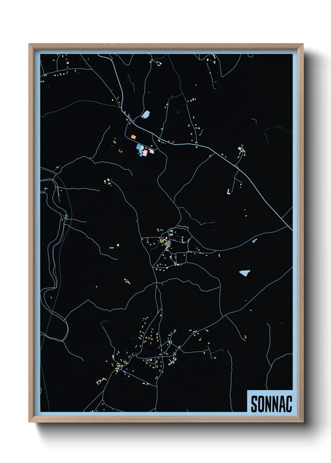 Une affiche de carte sur Sonnac