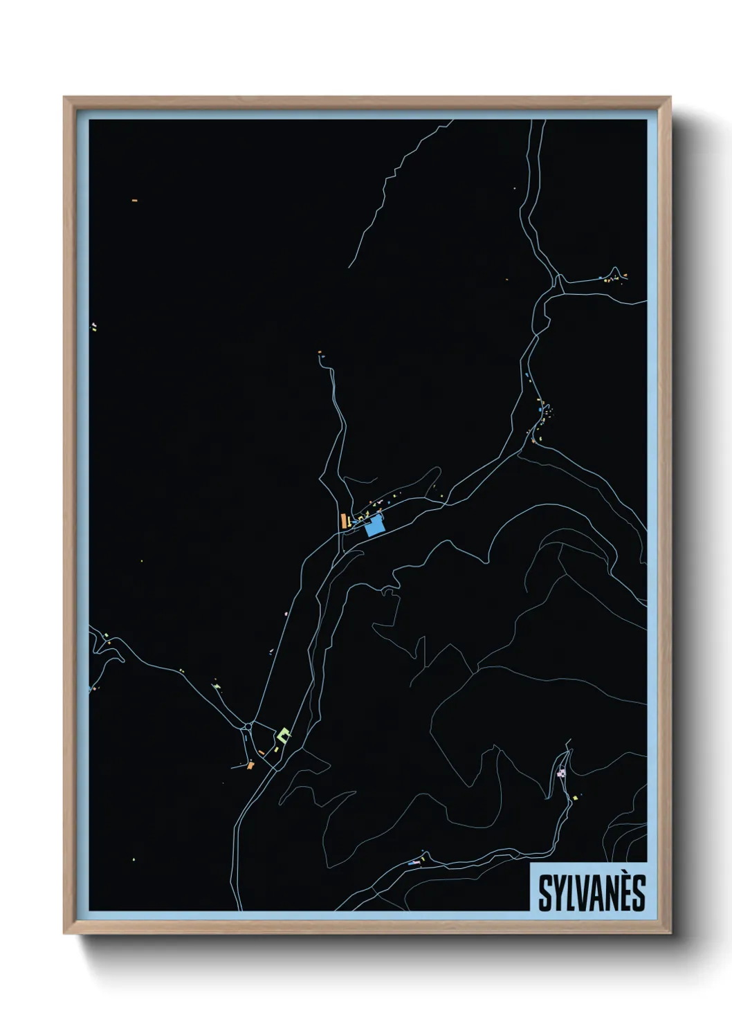 Une affiche de carte sur Sylvanès